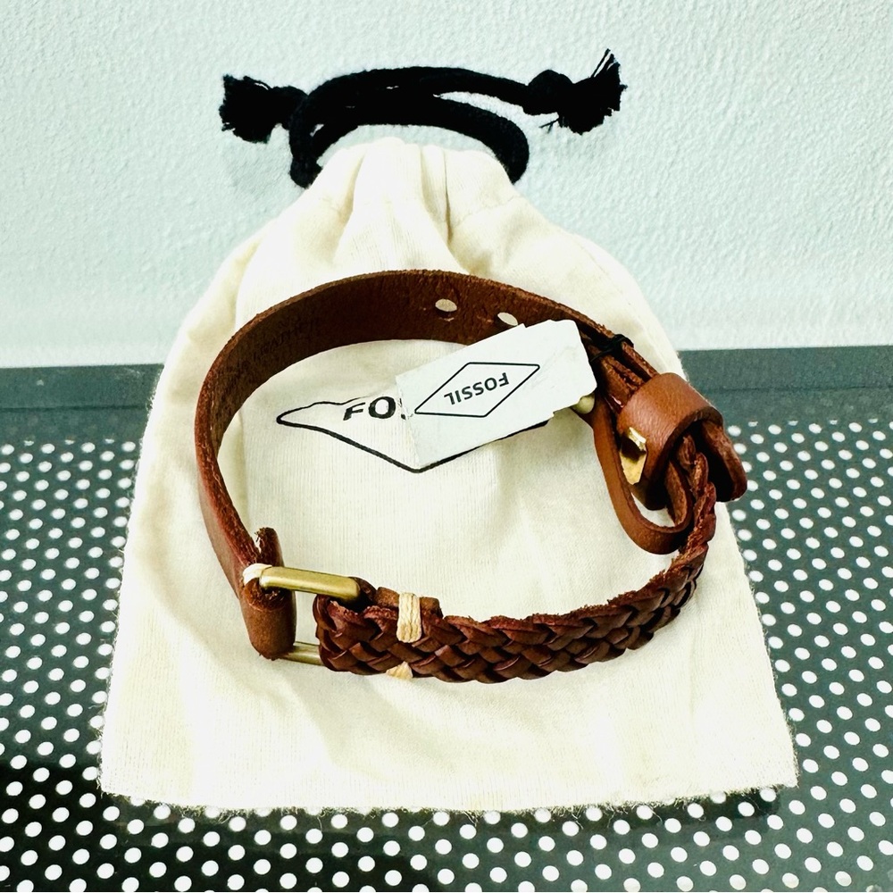 Fossil Braided Leather Bracelet (Bundle Elegible: 2 for $40)